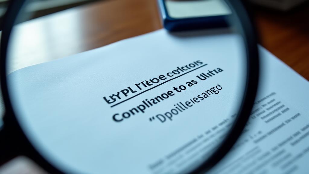 Close up of a legal document with a magnifying glass over GDPR terminology