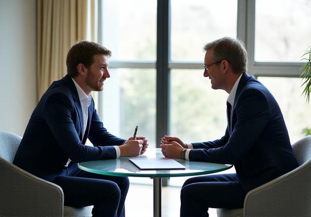 Professional consultation meeting in a London office